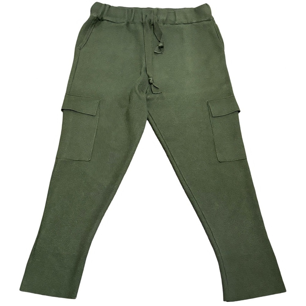 Zara knit drawstring army cargo joggers Large